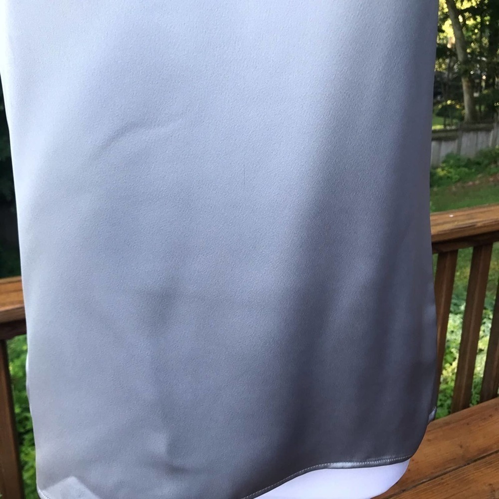 Calvin Klein pewter/silver Sleeveless Blouse - M - Picture 3 of 12